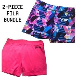 2-Piece FILA Sport Shorts Bundle Girls 12-14 EUC